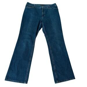 Tahari Women’s Flare Leg High Rise 5 Pocket Design Blue Jeans Size 14